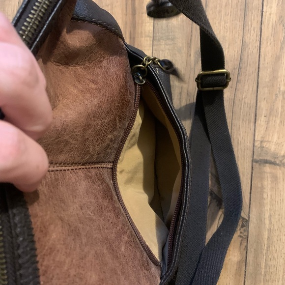 The Sak Metallic Copper Brown Bag Genuine Leather Shoulder Bag - Picture 5 of 7